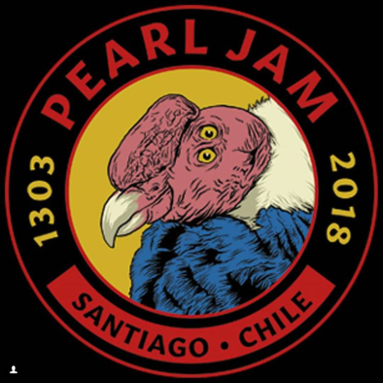 Znalezione obrazy dla zapytania pearl jam chile 2018 sticker