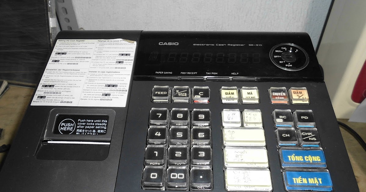 May tinh tien cu casio Se-S10 - Mua bán máy tÃnh tiá»n in bill cÅ©, phần má»m máy pos cảm ứng thanh