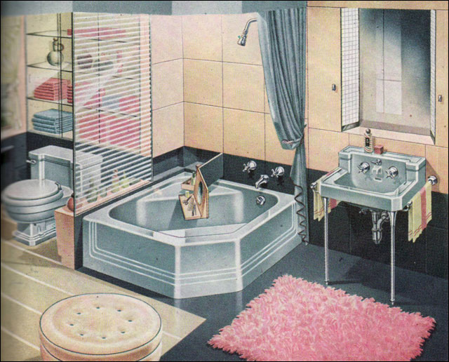 A Collection of MidCentury Bathrooms From the 1940s for Design