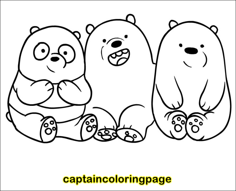 We Bare Bears Coloring Sheet Printable