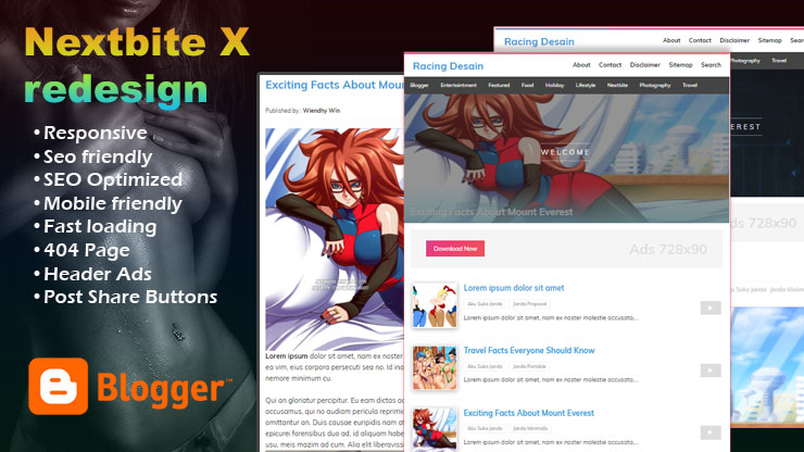 Nextbite X redesign Blogger Template