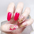 Blotches of Red Nail Art KSD141