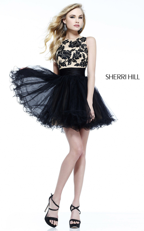 black sherri hill dress