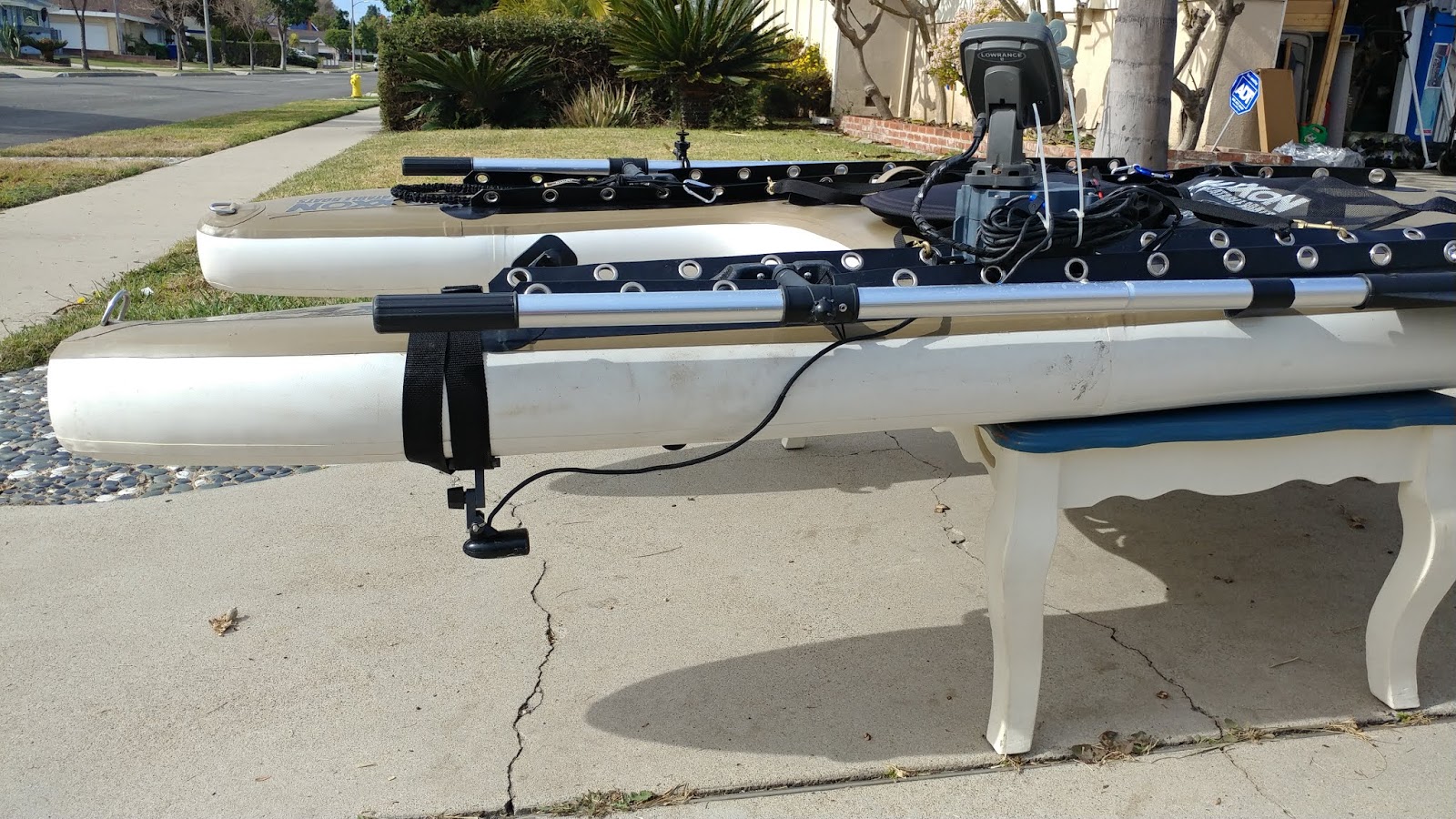 Float Tube Fishing Forum Blog System mounted to my