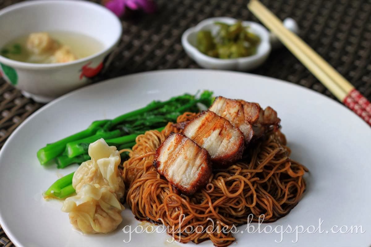Goodyfoodies Recipe Dry Wonton Noodles Konlo Wantan Mee