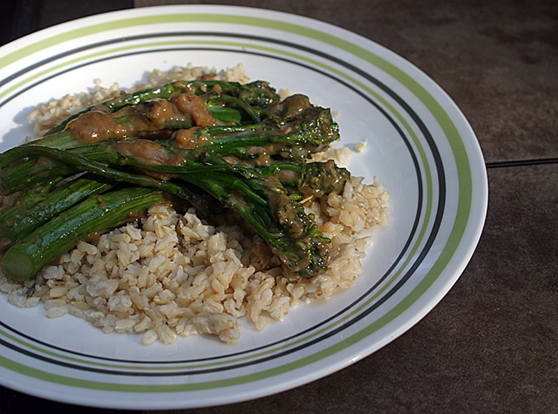 Miso Balsamic Broccolini {Vegan} VeggieConverter