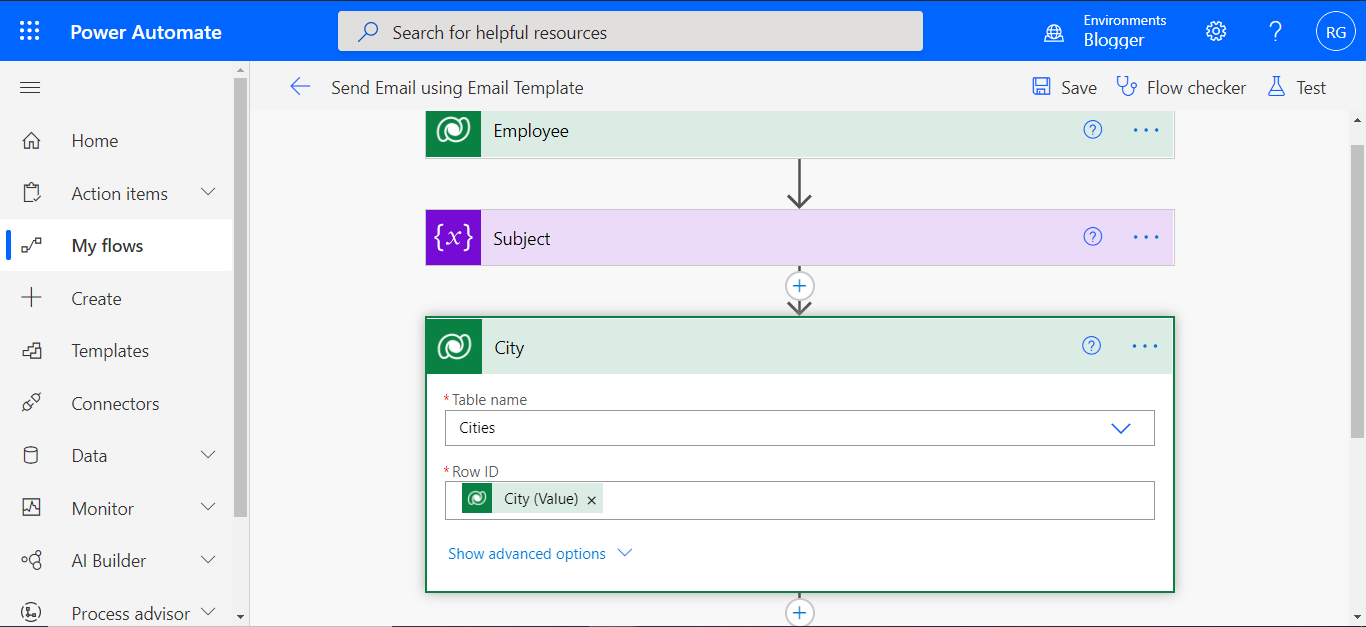 Send an email using Power Automate Flow.