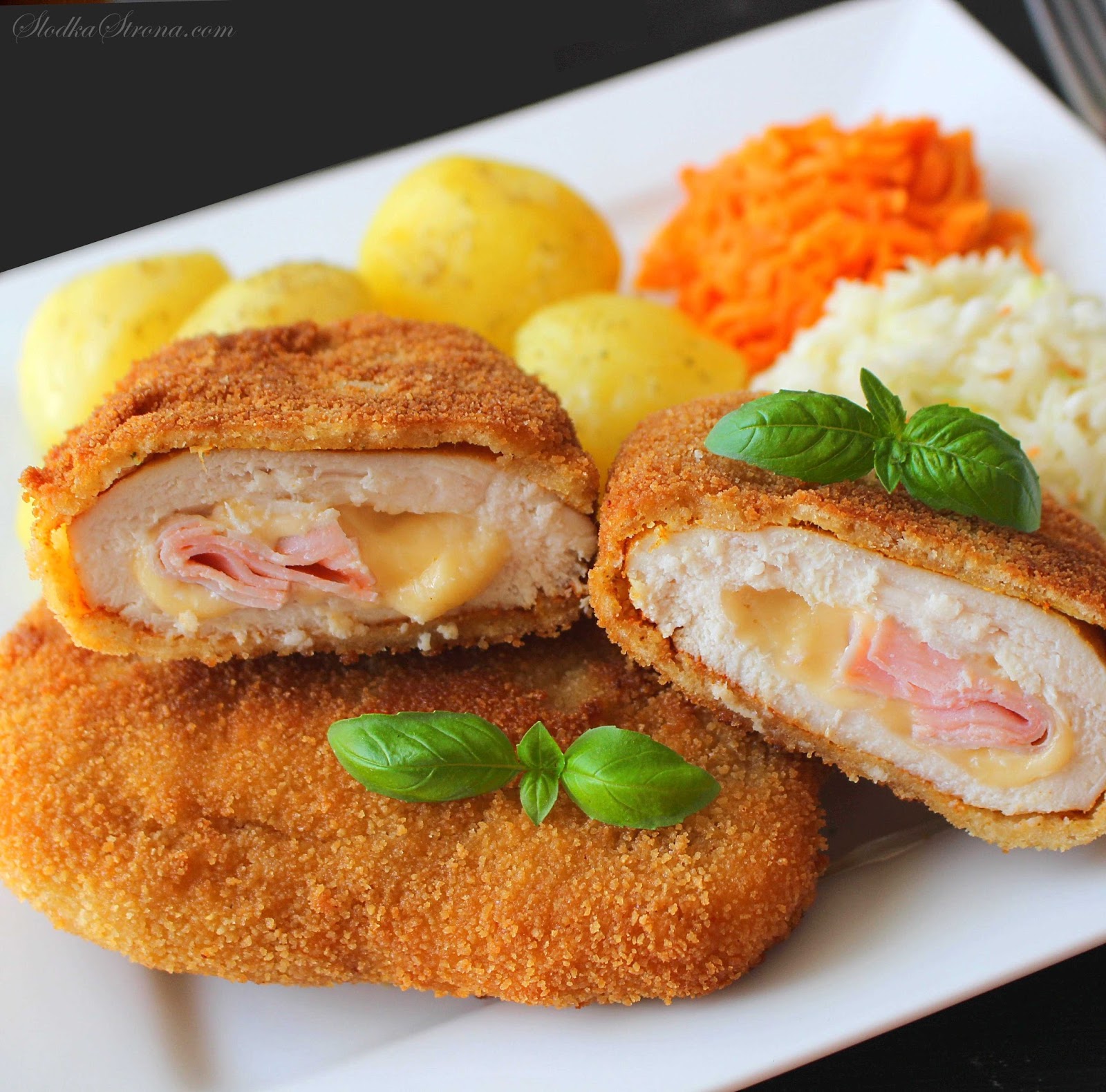 Słodka Strona Cordon Bleu Kotlet po Szwajcarsku (Kotlet z Kurczaka z Szynką i Serem)