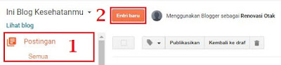cara membuat postingan di blogger