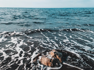 Foam And Sea Water Waves On Seabed Rocky Coast Of Tropical Beach At The Village Umeanyar North Bali Indonesia