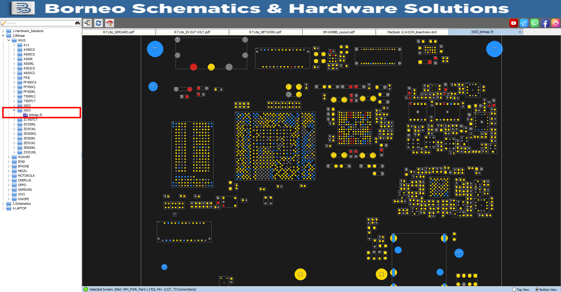 Borneo Schematics PCB Bitmaps For IPhone Huawei Samsung
