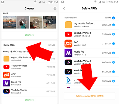تحميل تطبيق Cleaner Lite النسخة المدفوعة حذف ملفات التطبيقات بصيغة APK