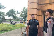 Tingkatkan Patroli,  Ditsamapta Polda Banten Sampaikan Pesan Khamtibmas kepada Warga