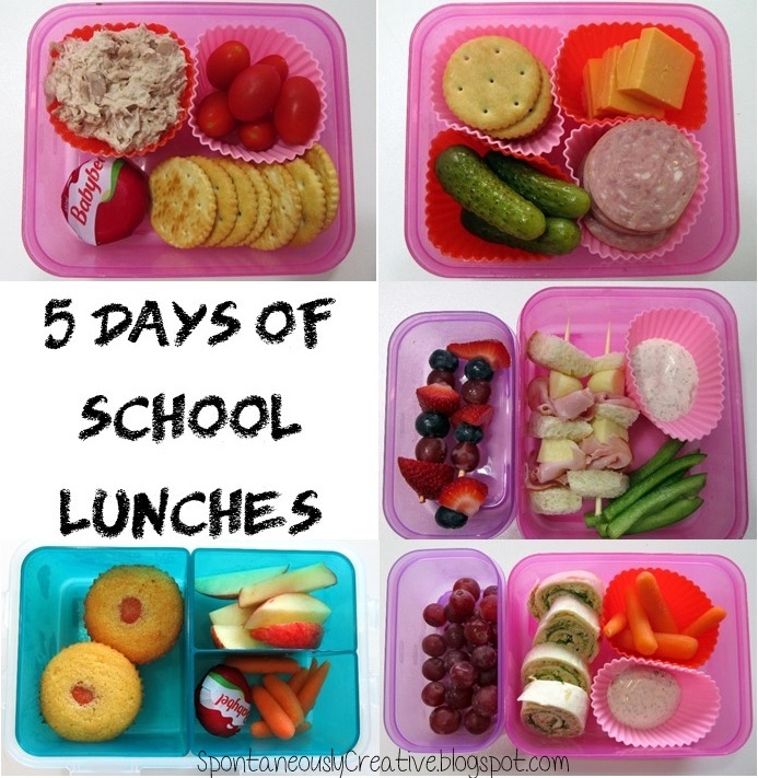 Spontaneously Creative: 5 Days of School Lunches