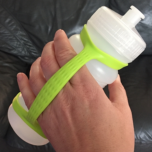 water bottle with silicone strap for cross country kids