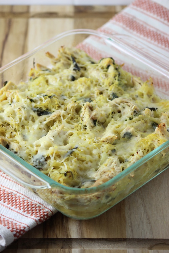 360FamilyNutrition: Chicken Spinach Spaghetti Squash Bake