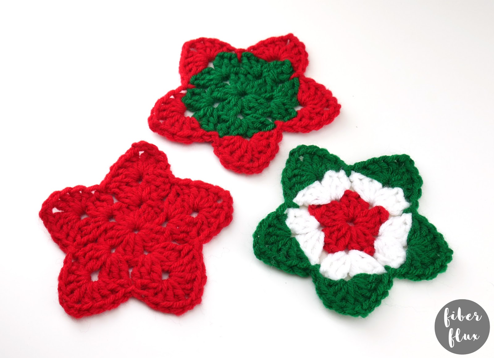 Fiber Flux 5 Point Granny Star, Free Crochet Pattern + Video