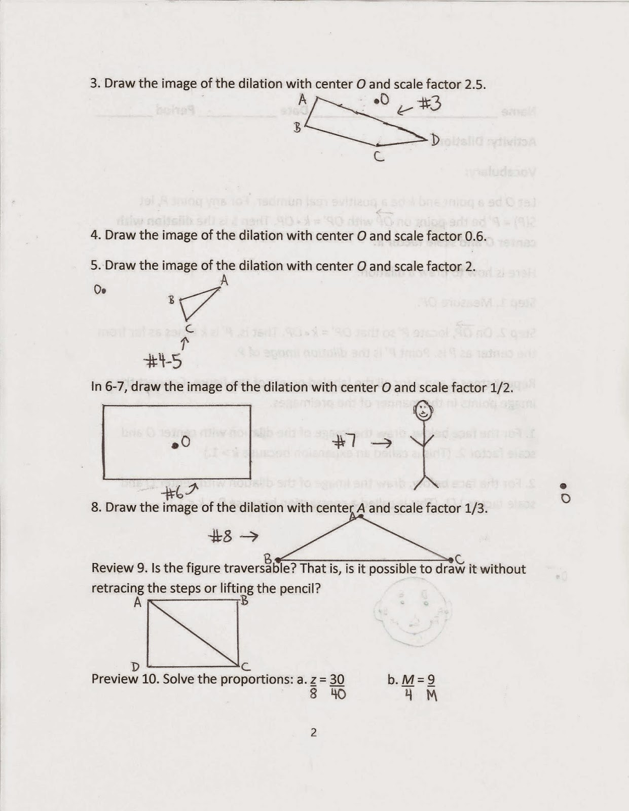 Geometry, Common Core Style Lesson 122 Size Changes Without