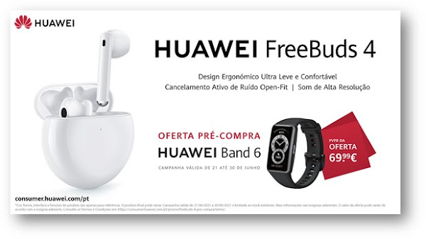 Huawei FreeBuds 4 já disponíveis para pré-compra em Portugal