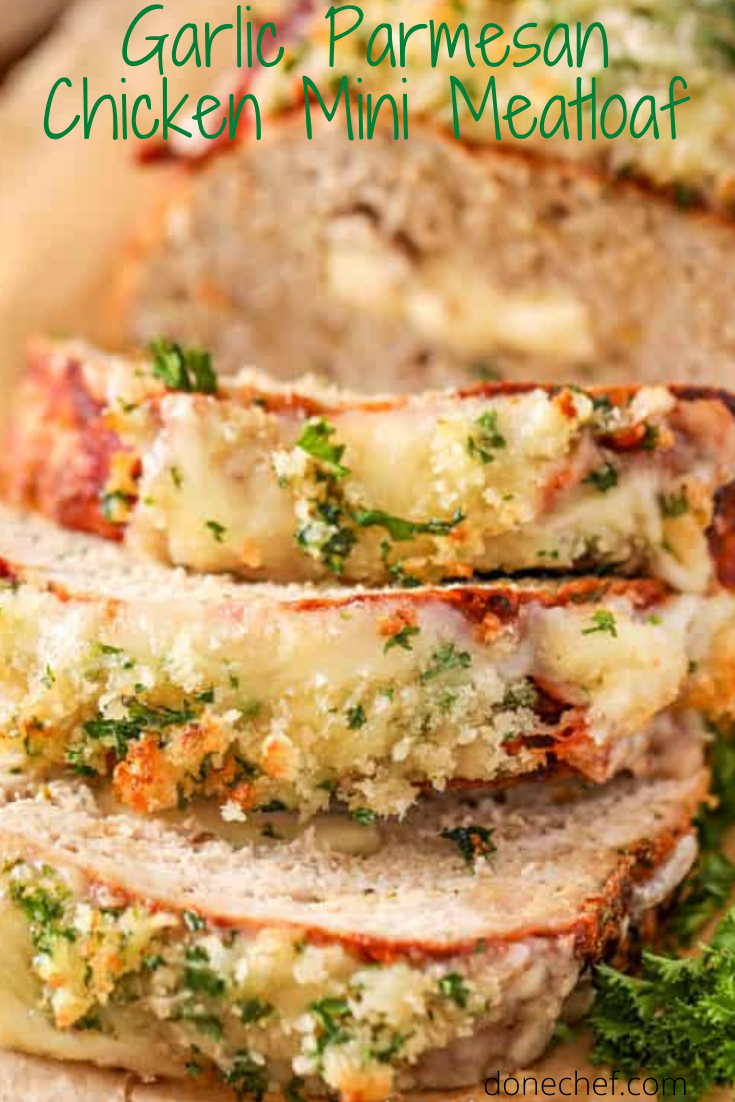 Garlic Parmesan Chicken Mini Meatloaf