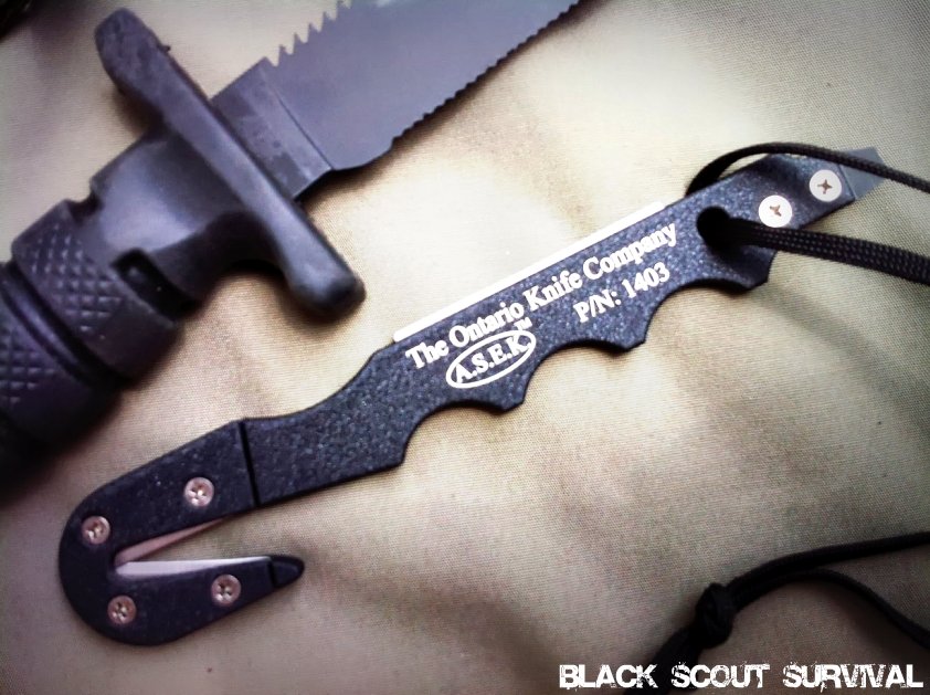 Black Scout Survival Ontario ASEK (Aircrew Survival Egress Knife)