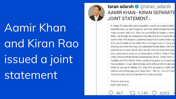 joint statement of amir and kiran rao