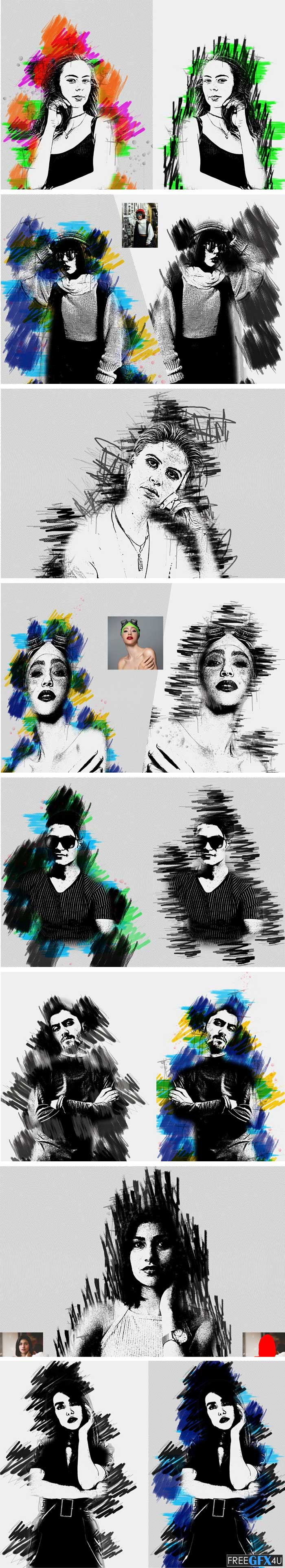 CreativeMarket - Marker Art Photoshop Action Marker Art Photoshop Action