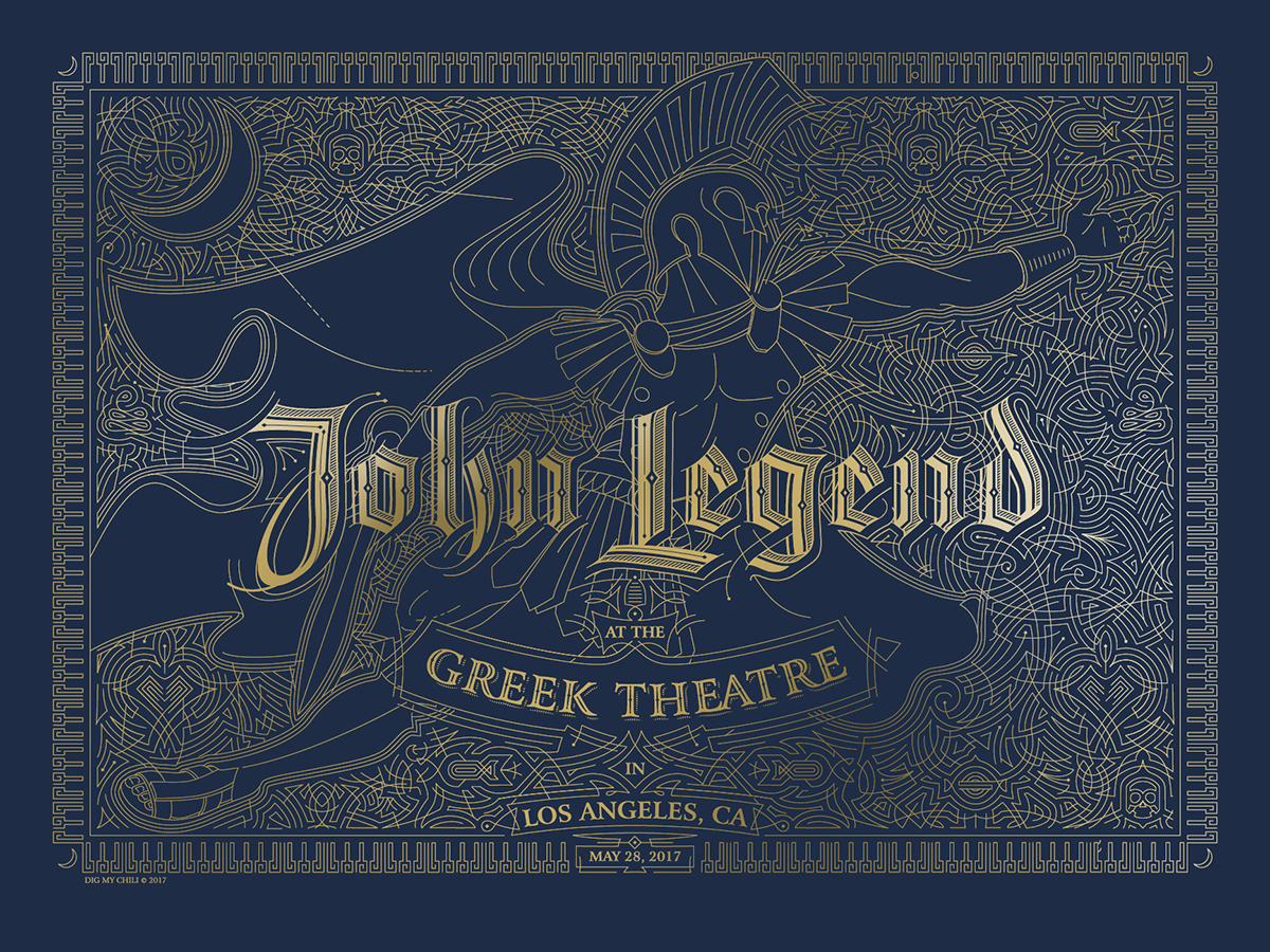 INSIDE THE ROCK POSTER FRAME BLOG Dig My Chili John Legend Los Angeles