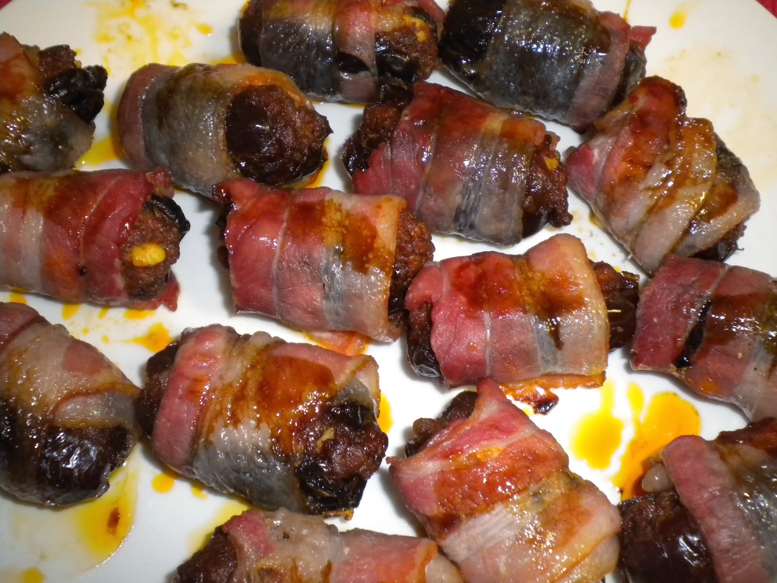 It's Just Cooking Baconwrapped Dates Stuffed with Chorizo
