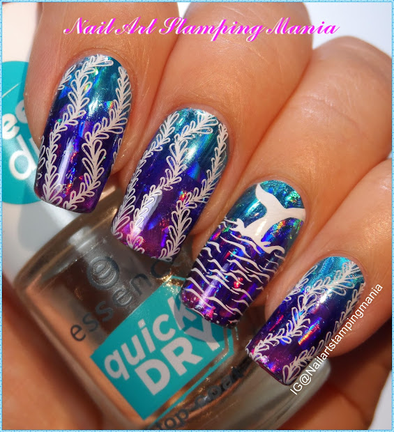 nail art stamping mania ocean