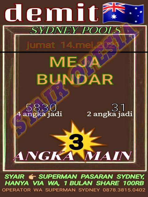 Data Sydney 6d Versi Harian Togel Master