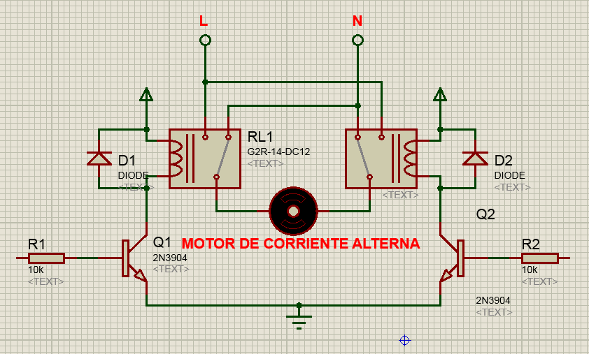 Inversión de giro de motor monofásico con reles y modulo RF