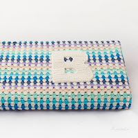 Simple striped crochet baby blanket by Anabelia Craft Design