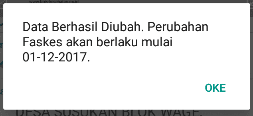 Berhasil ubah faskes Berhasil ubah faskes