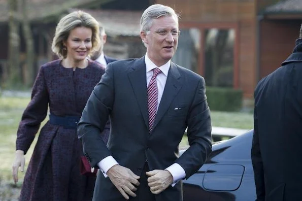 King Philippe and Queen Mathilde of Belgium visit to the province of Antwerp, Belgium. They visited Talander, a centre for people with mental disabilities, in Arendonk, the company Cartamundi in Turnhout 