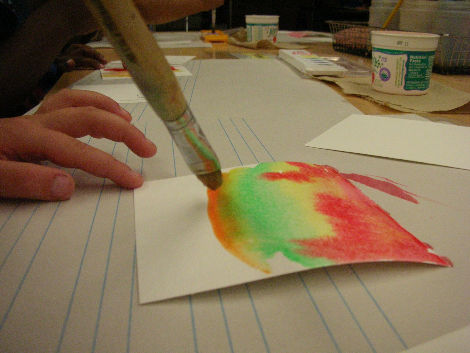 Kindergarten Kids Watercolor in Kindergarten