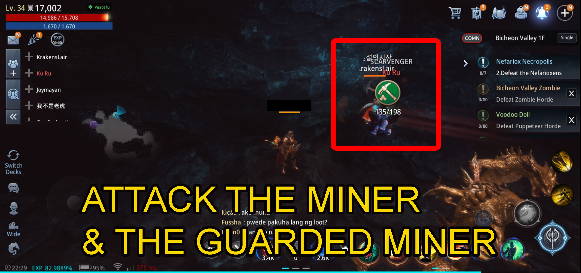 Mir4 Minando en team 🤣 2 en una mina #Darksteel Acero Oscuro Bots Draco 