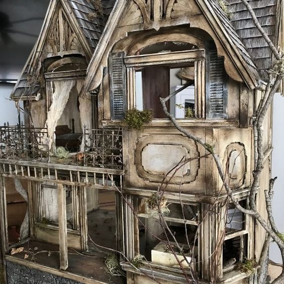 Lady M's Haunted Parlor Dollhouse Makeover