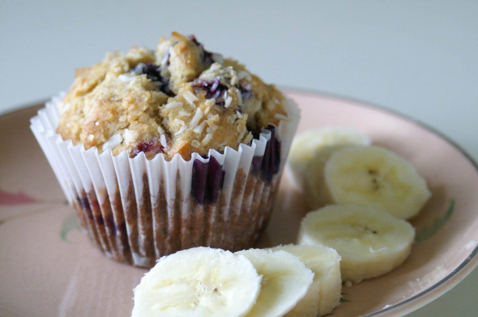 Graceful Oven: Banana Blueberry Coconut Muffins