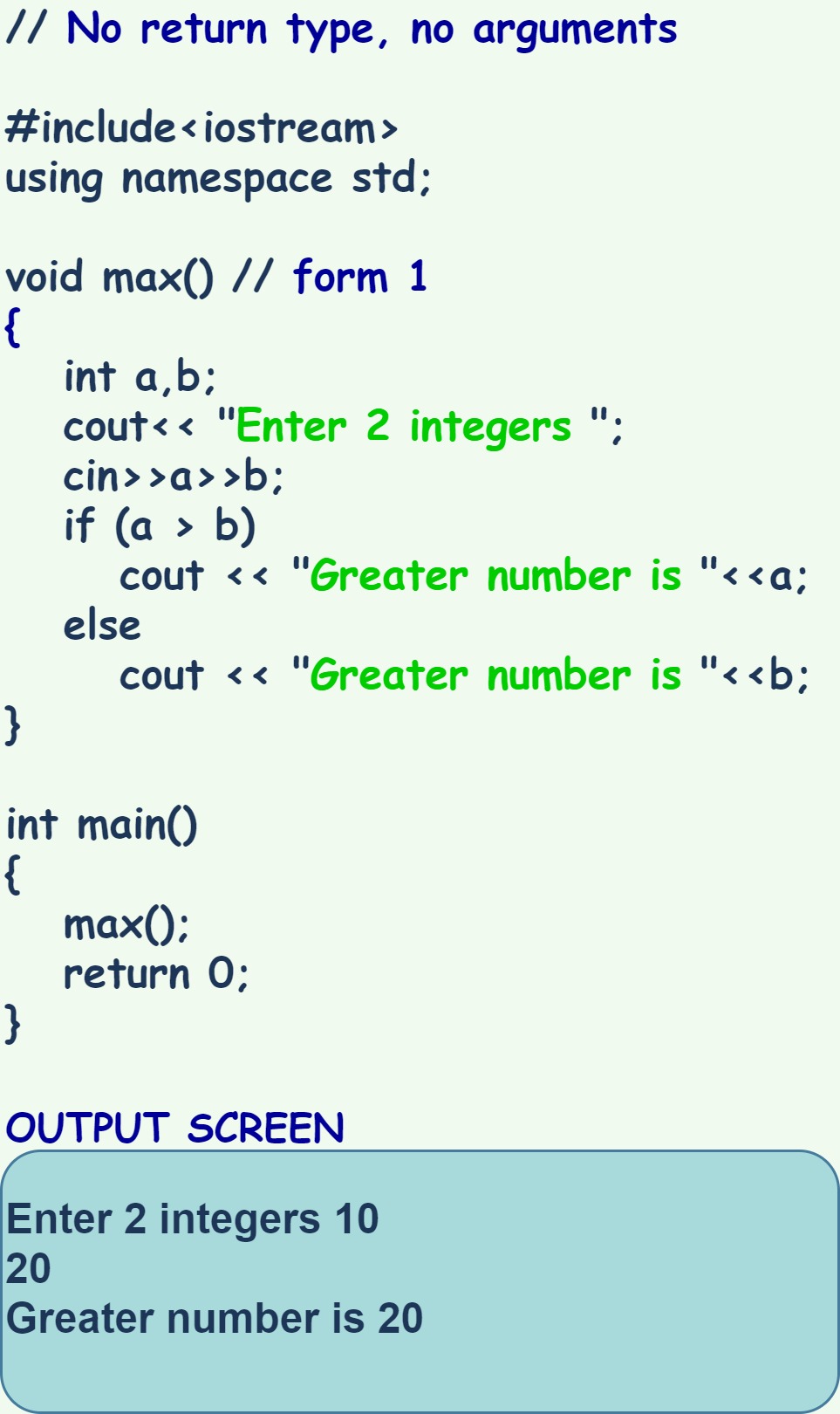 FORMS OF FUNCTION IN C++