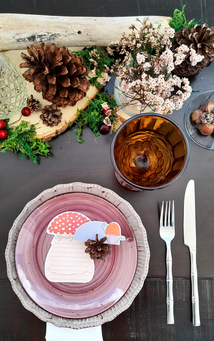 IMPRIMIBLE, MESA, TABLESETTING, THANKSGIVING, ACCION DE GRACIAS, FOREST, WOODLAND, ENCHANTED