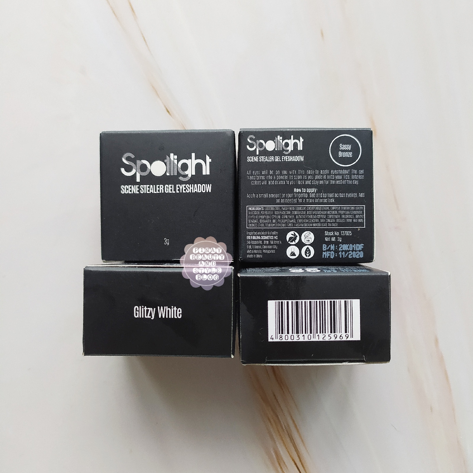 REVIEW Spotlight Cosmetics Scene Stealer Gel Eyeshadow Swatches, Price