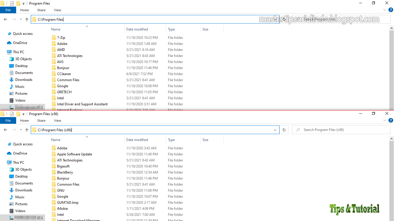 Perbedaan Antara Folder Program Files (x86) dan Program Files di