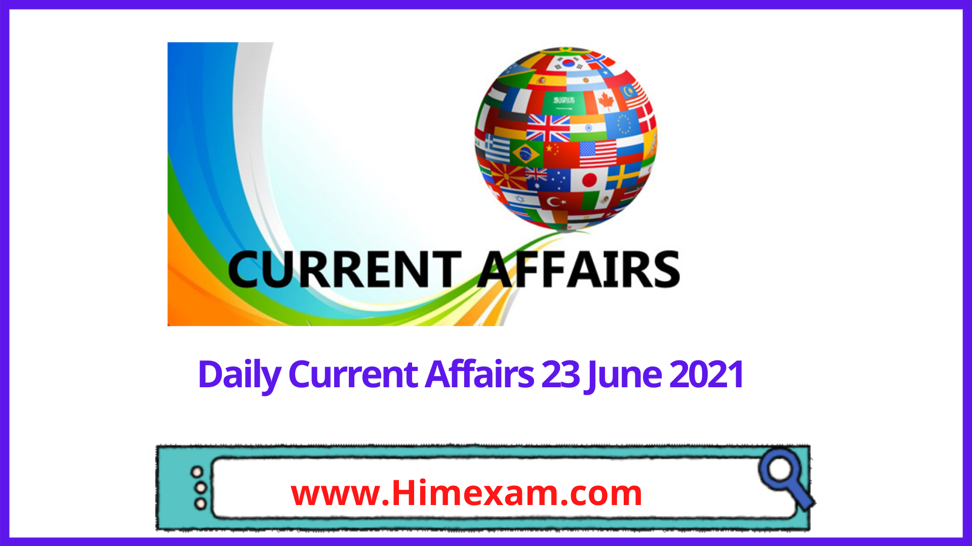Daily Current Affairs 23 June 2021 In English