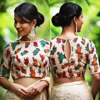 41 Striking boat neck blouse designs for sarees | Bling Sparkle