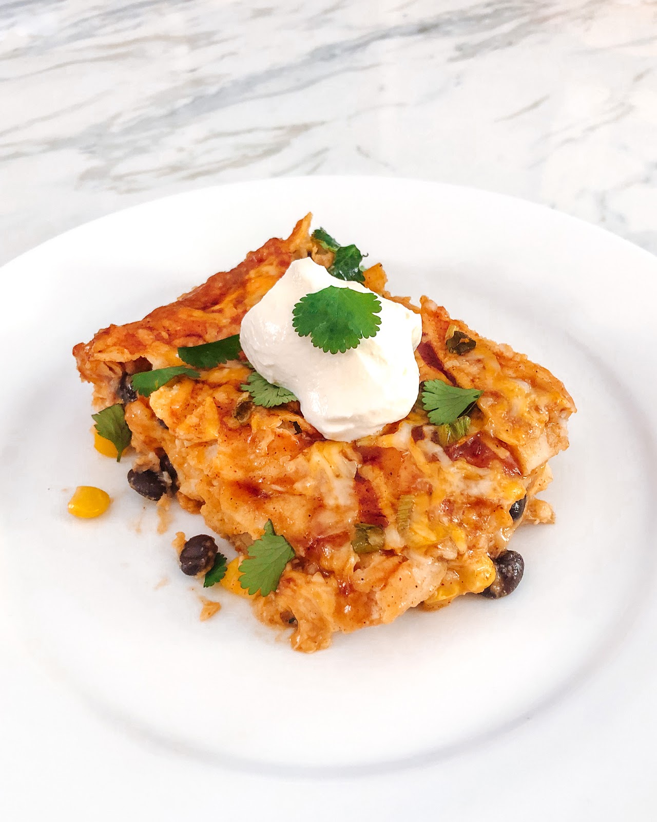 Chicken Enchilada Lasagna Fit Happy Foodie