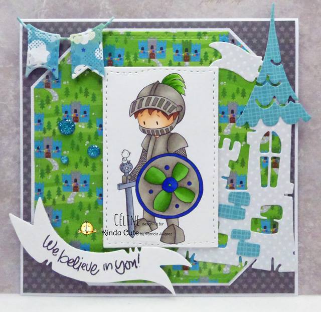 Card using knight digital stamp from kinda cute by patricia alvarez