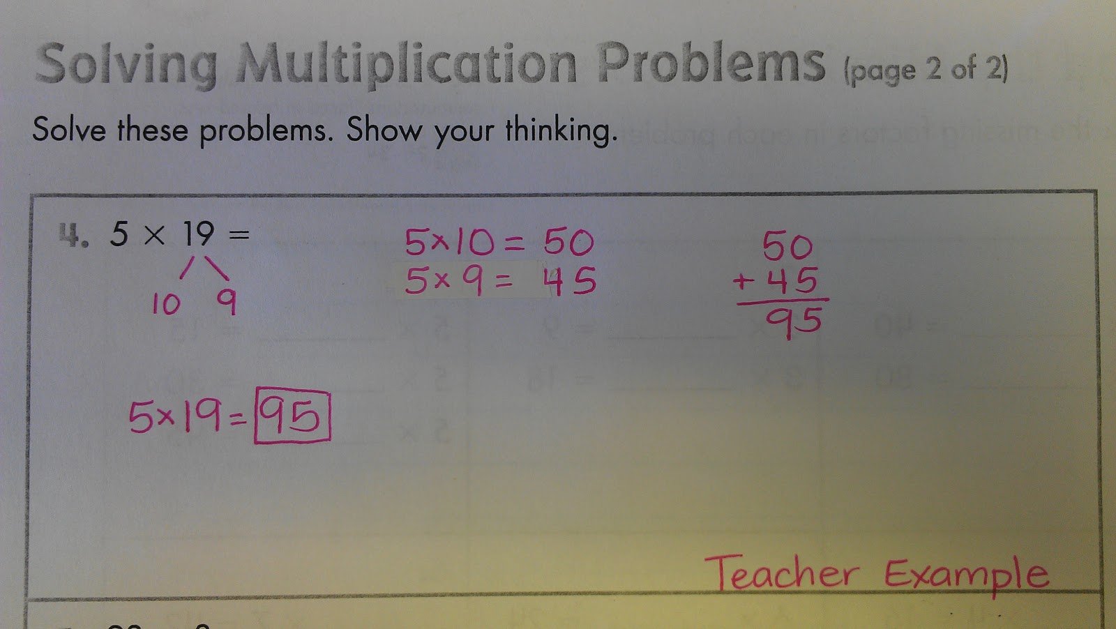 Ms. Leining's Longhorns: 2 by 1 Multiplication