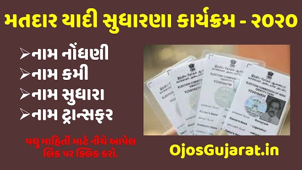 Voter ID List Reform Program 2020 Latest Circular @ceo.gujarat.gov.in