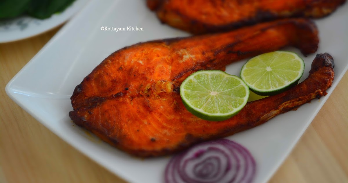 Baked fish steak in Kerala style recipe Kottayam Kitchen